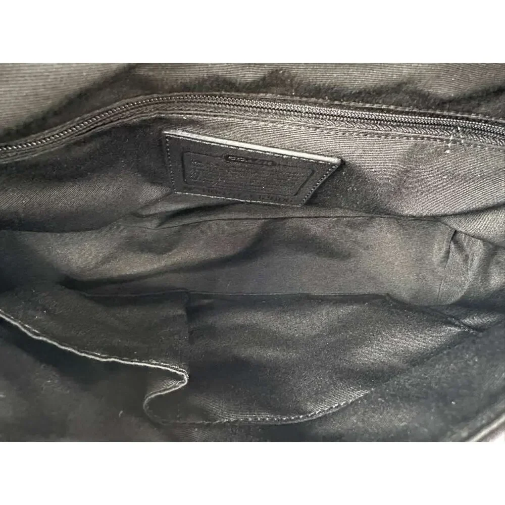 Authentic Coach Hampton Buckle Flap Crossbody Bag – Black Leather Vintage Purse - Picture 7 of 9